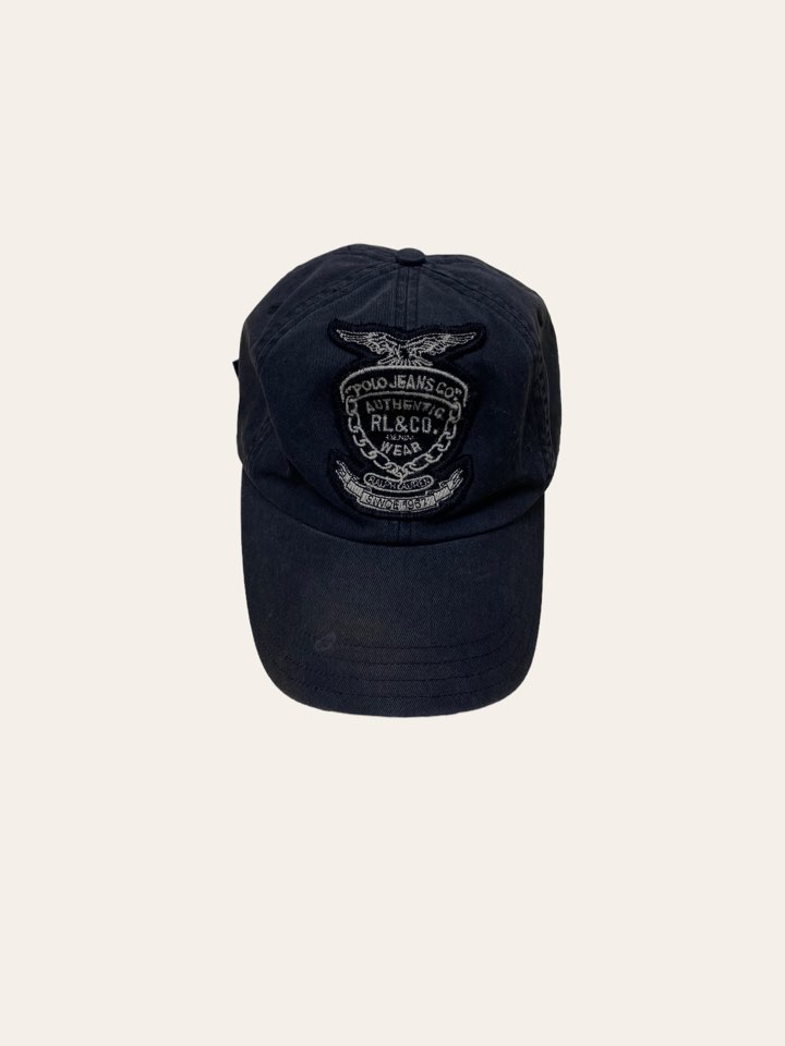 Polo jeans company black patched cap