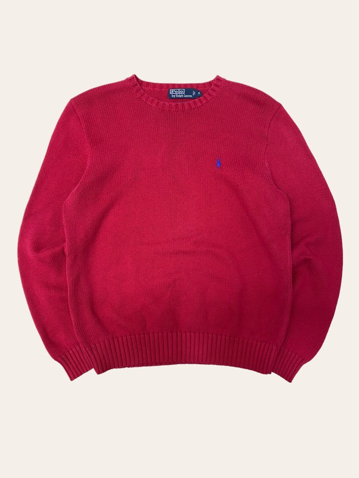 Polo ralph lauren red cotton sweater M