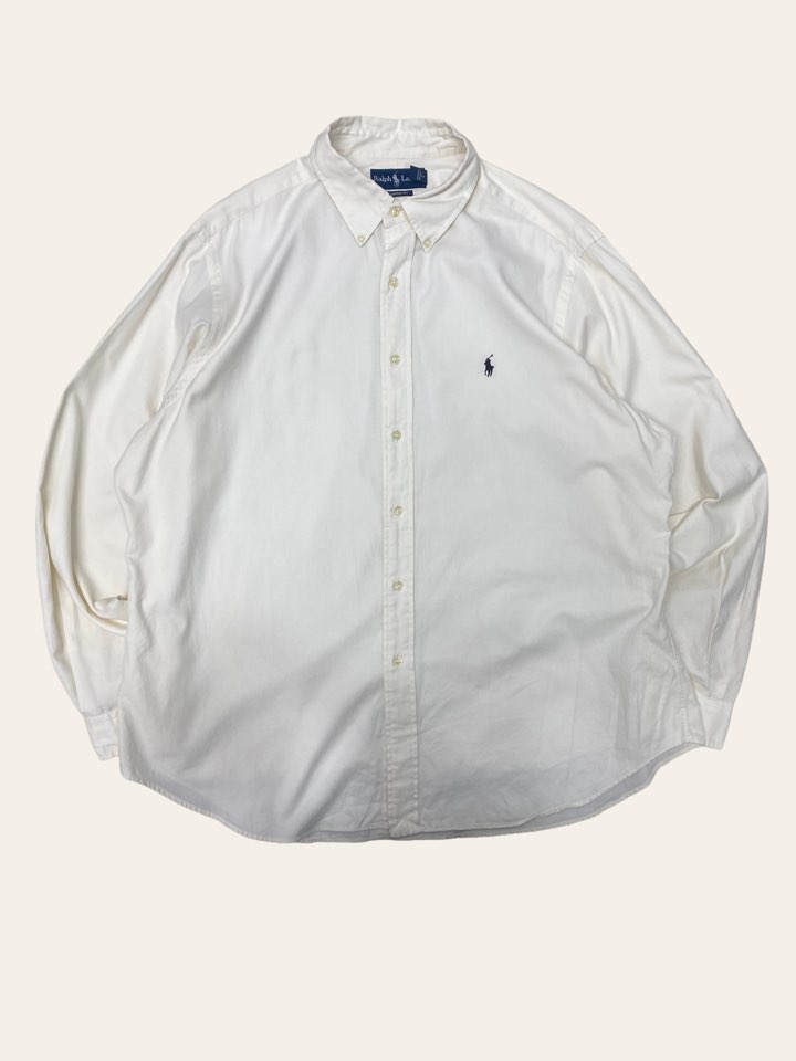 Polo ralph lauren ivory shirt 17.5(XL)