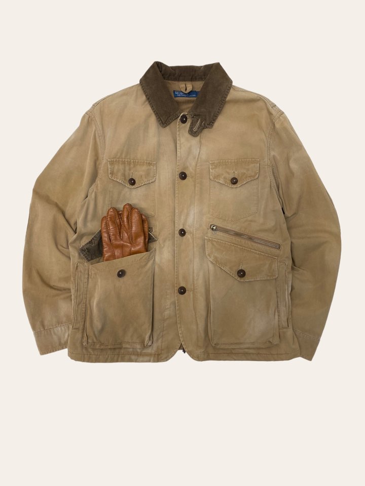 Polo ralph lauren beige canvas mohawk hunting jacket M