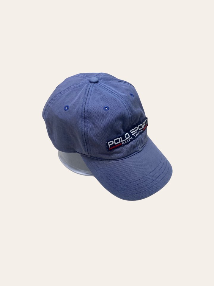 POLO SPORT faded blue patched cap
