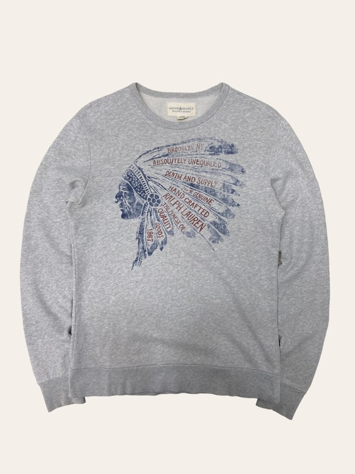 Denim &amp; Supply gray indian printing sweatshirt M