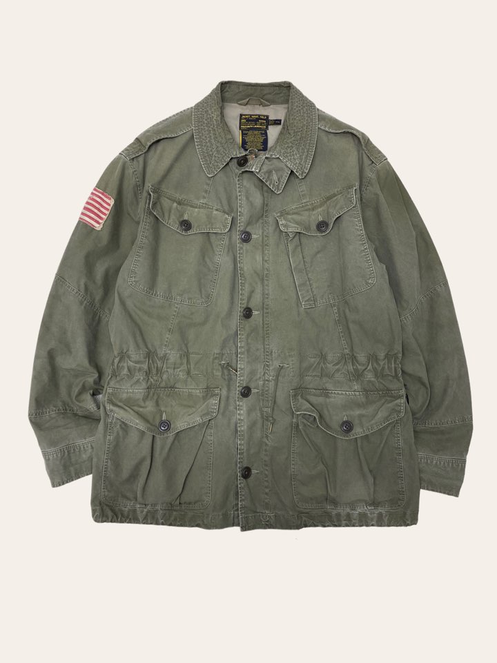 Polo ralph lauren khaki military combat jacket M