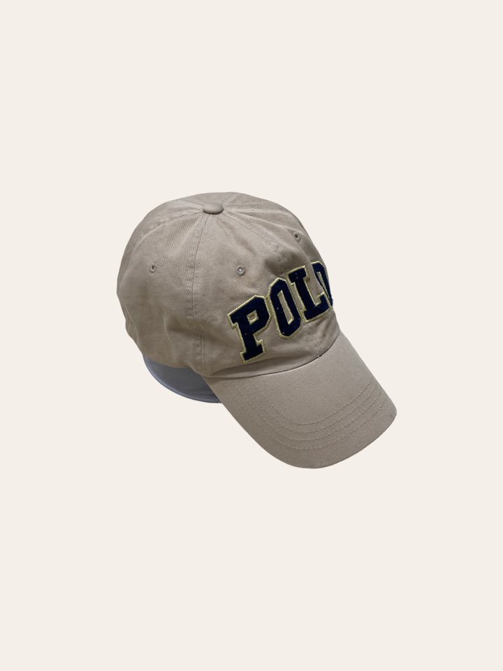 Polo ralph lauren beige spell out cap