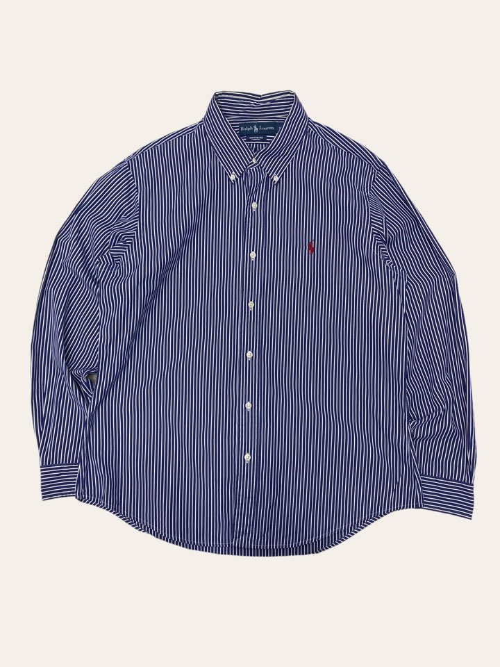 Polo ralph lauren navy stripe shirt XL