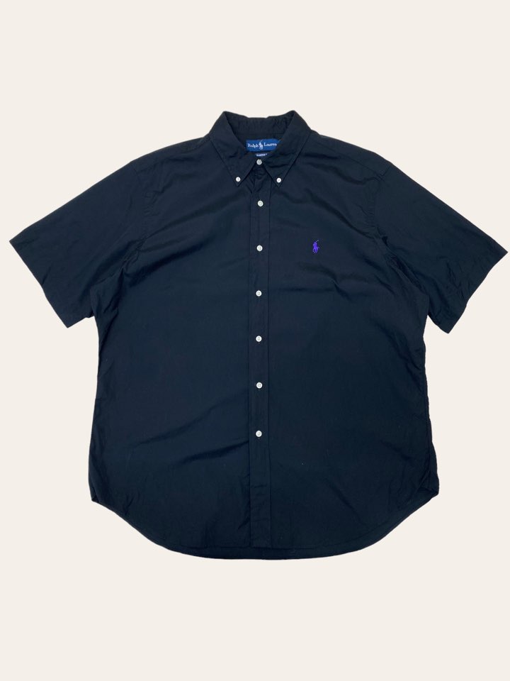 (From USA)Polo ralph lauren black short sleeve shirt XL