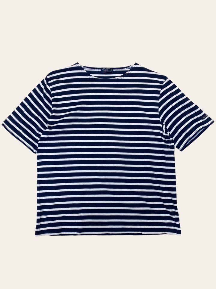 Saint James navy stripe short sleeve T L