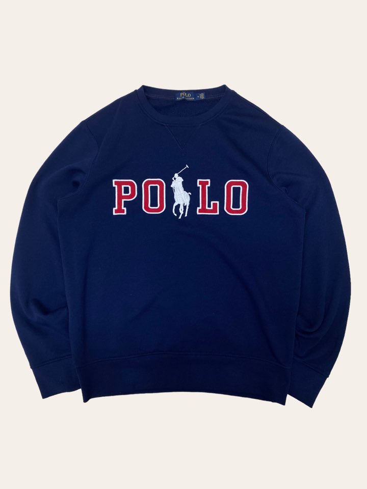 Polo ralph lauren navy logo sweatshirt M
