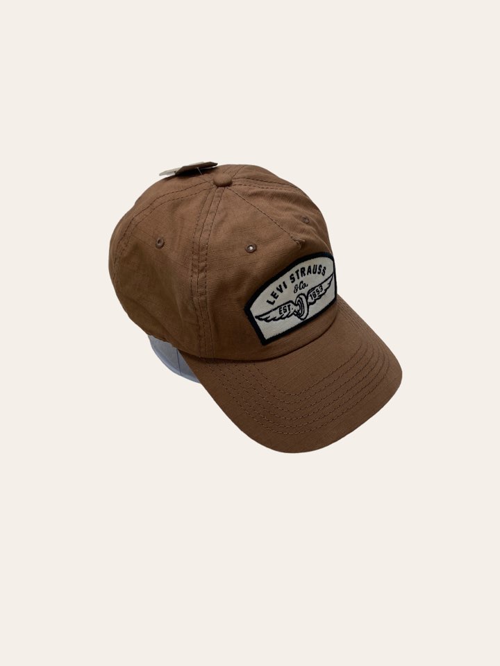 Levis brown ripstop patched cap