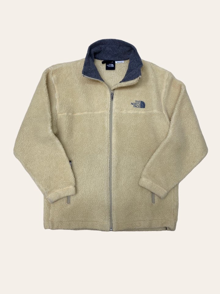 North Face JPN cream color fleece jacket S