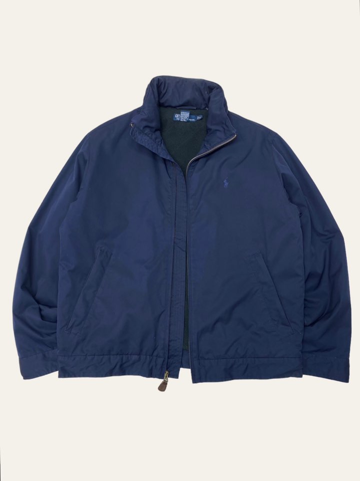 Polo ralph lauren navy polyester blouson jacket M