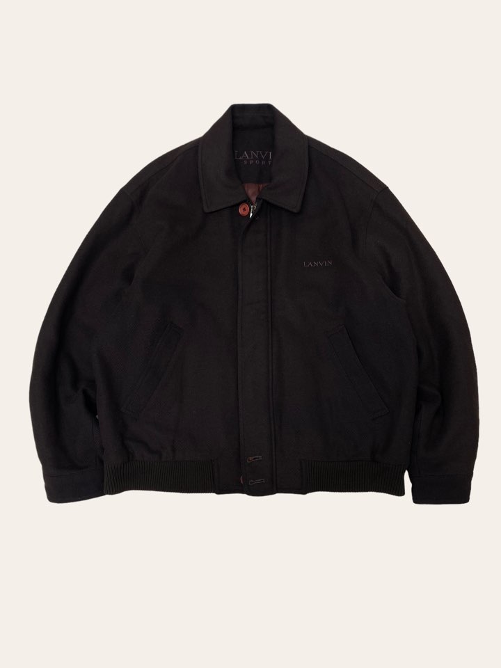 Lanvin brown cashmere/wool blouson jacket 100