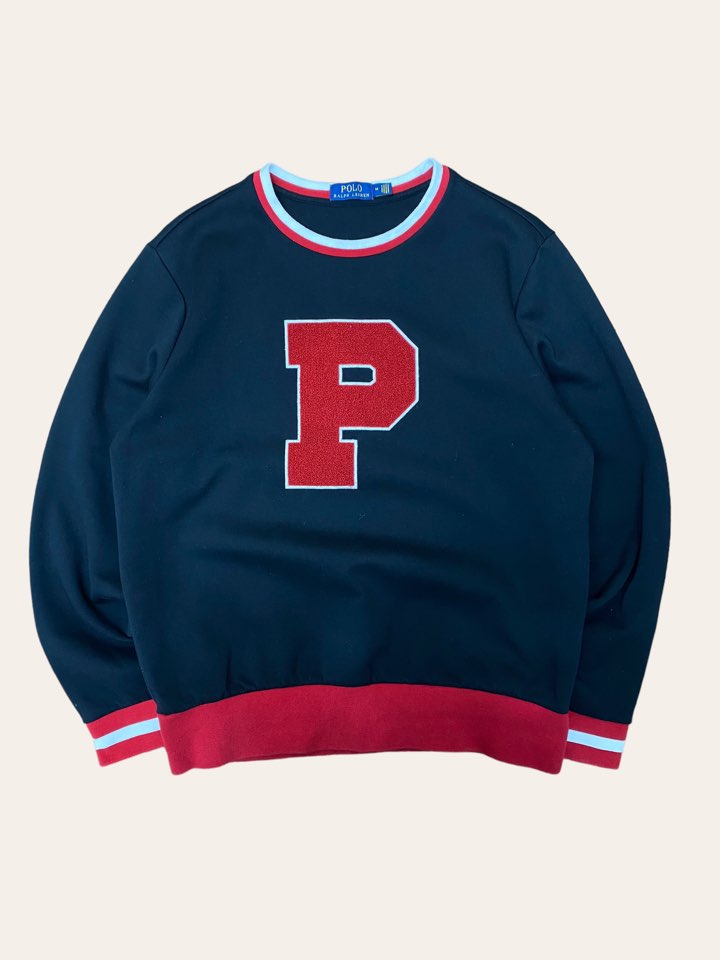 Polo ralph lauren black P logo sweatshirt M
