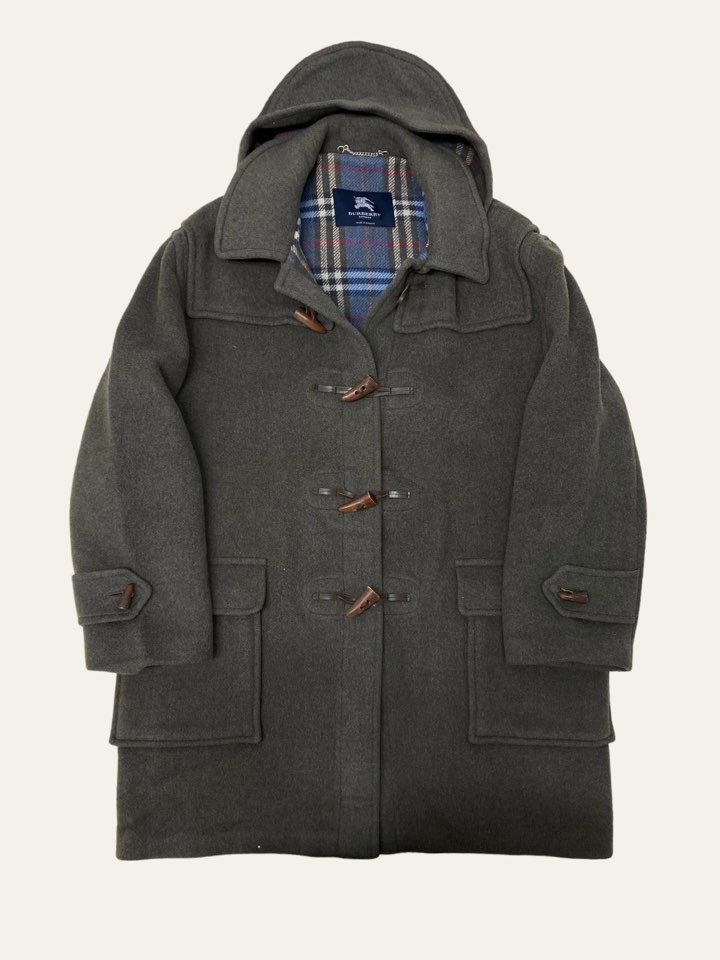 Burberry light khaki wool duffle coat 52R