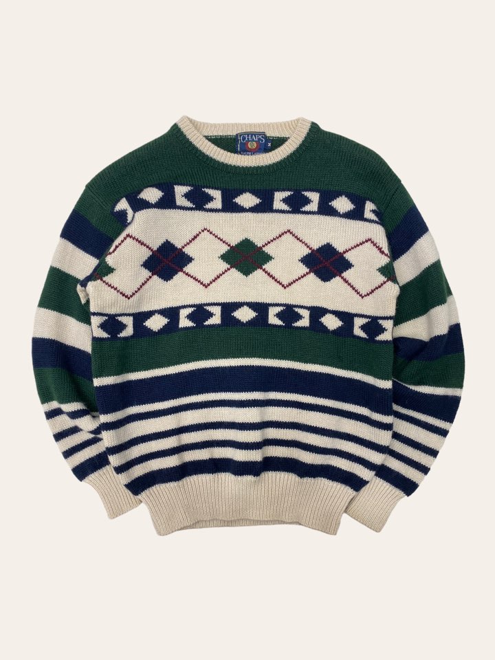 (여성용)Chaps ralph lauren wool agyle pattern sweater M