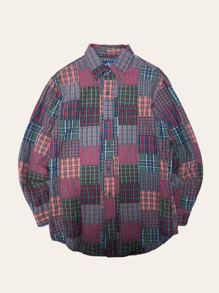 (여성용)Polo ralph lauren patchwork shirt S