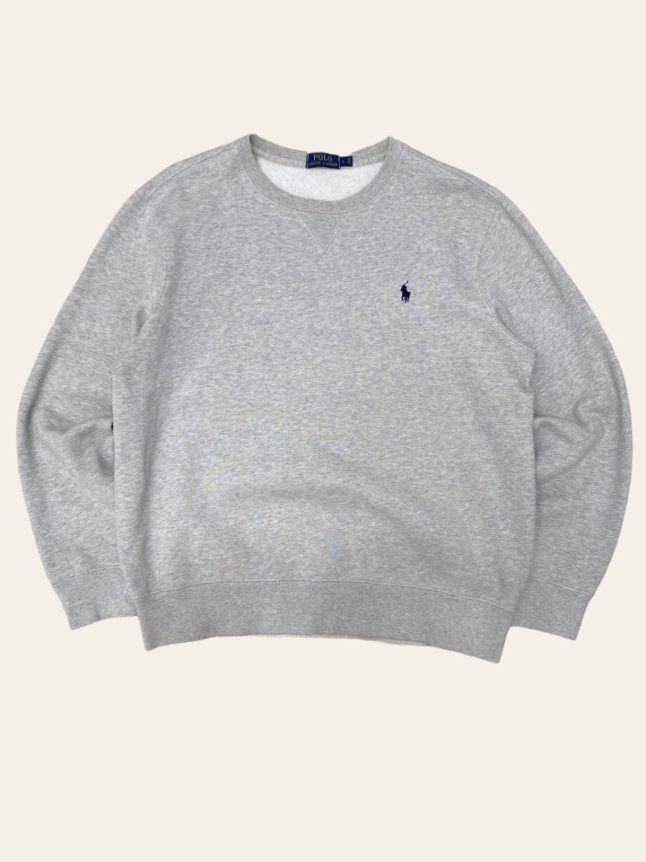 Polo ralph lauren gray pony logo sweatshirt L