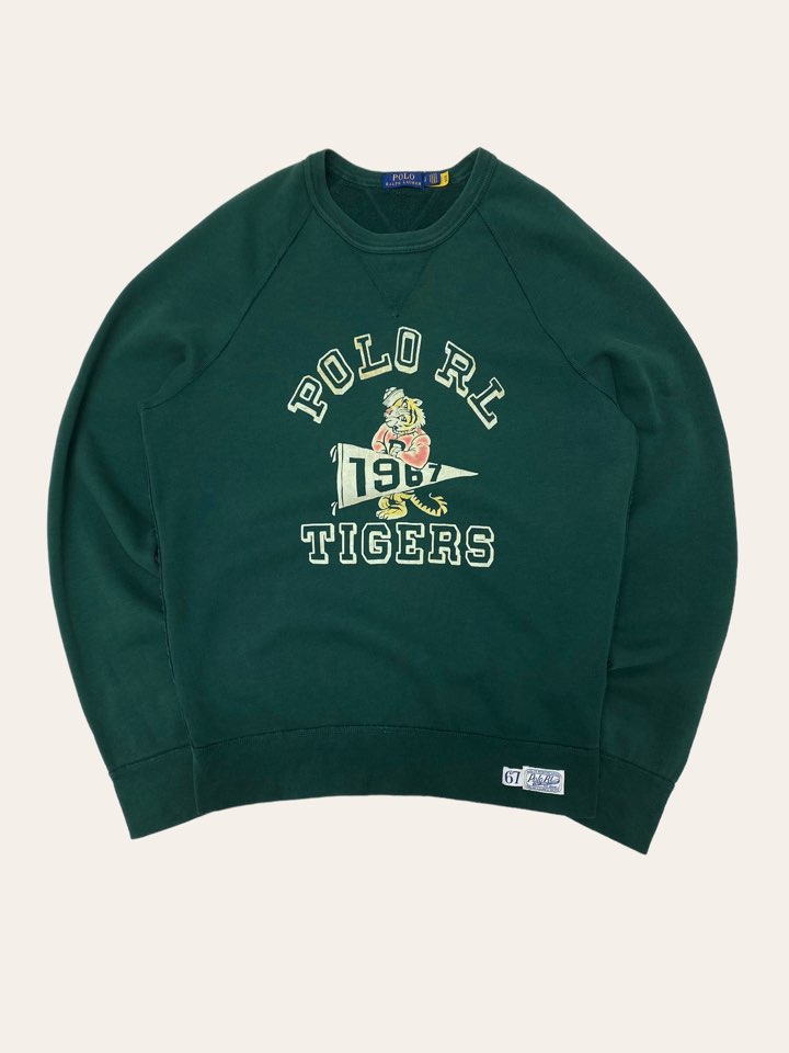 Polo ralph lauren green tiger printing sweatshirt S