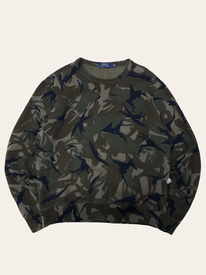 Polo ralph lauren camouflage cotton sweatshirt L