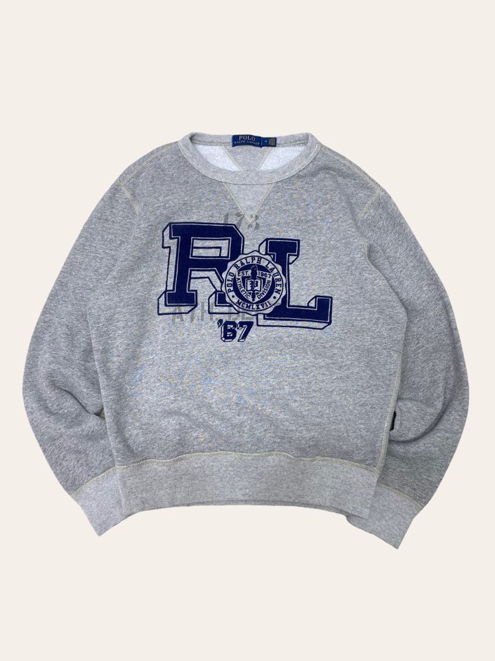 Polo ralph lauren gray RL printing sweatshirt M