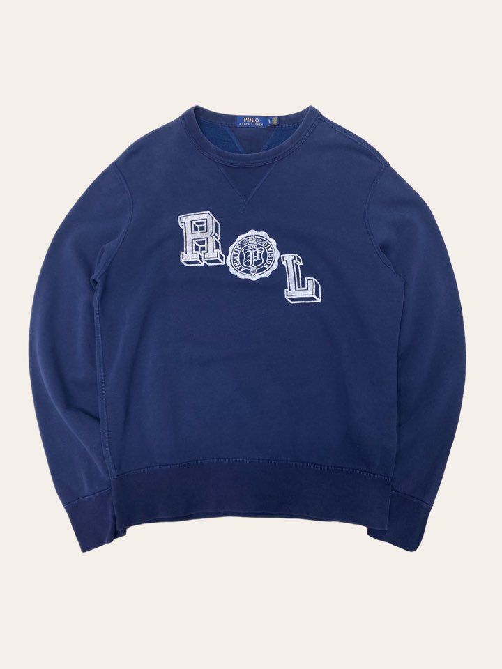 Polo ralph lauren navy RL printing sweatshirt L