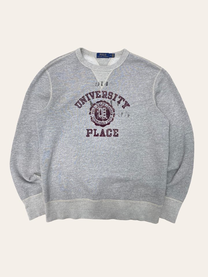 Polo ralph lauren gray university sweatshirt M
