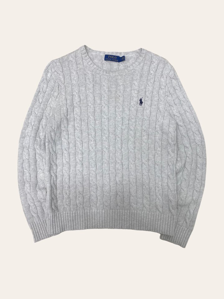 (여성용)Polo ralph lauren gray cable cotton sweater S
