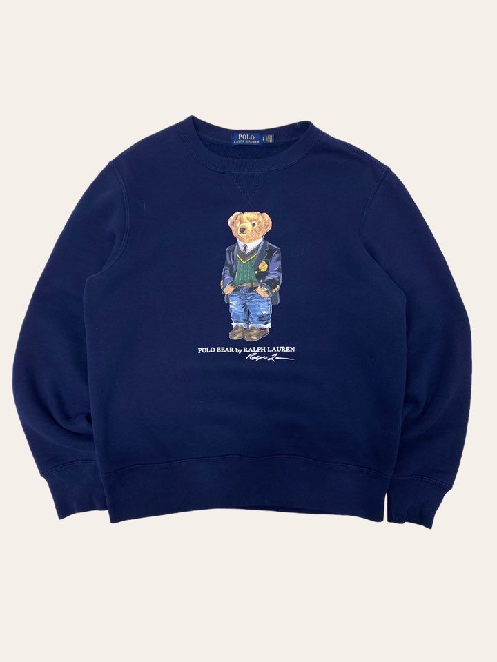 Polo ralph lauren navy bear printing sweatshirt S