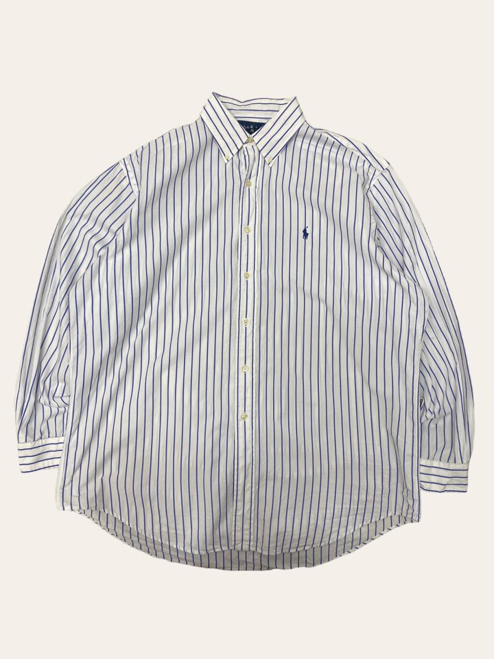 (From USA)Polo ralph lauren blue stripe shirt 17