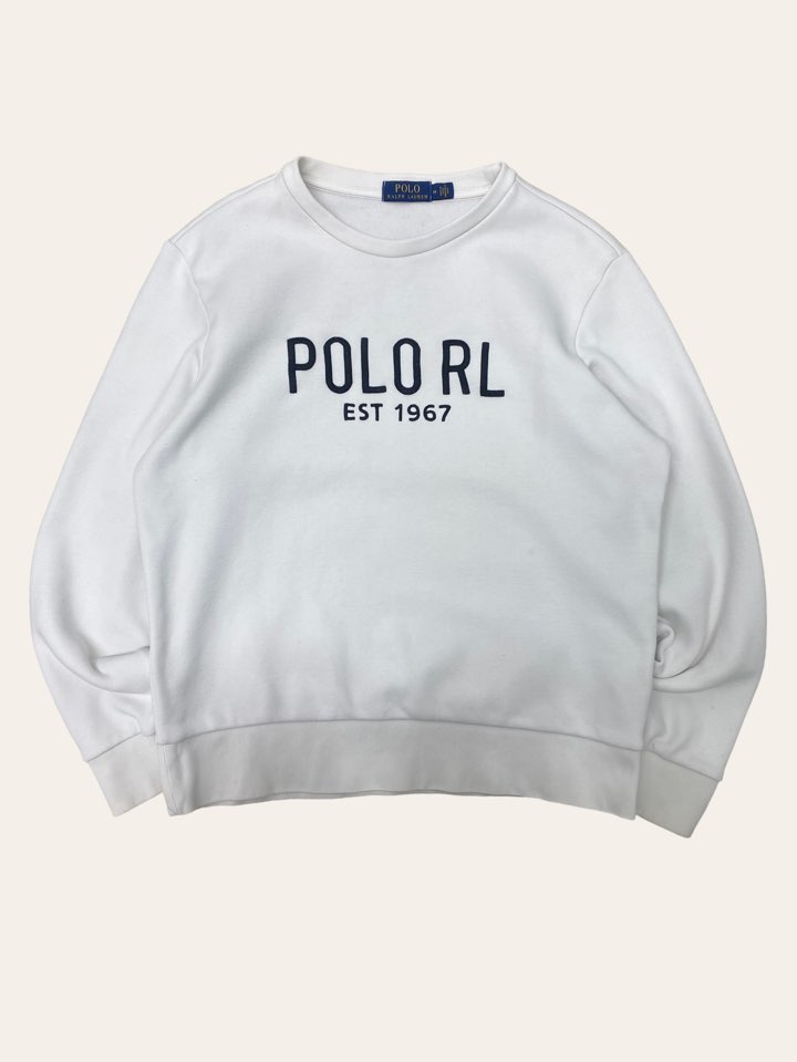 Polo ralph lauren white logo sweatshirt M