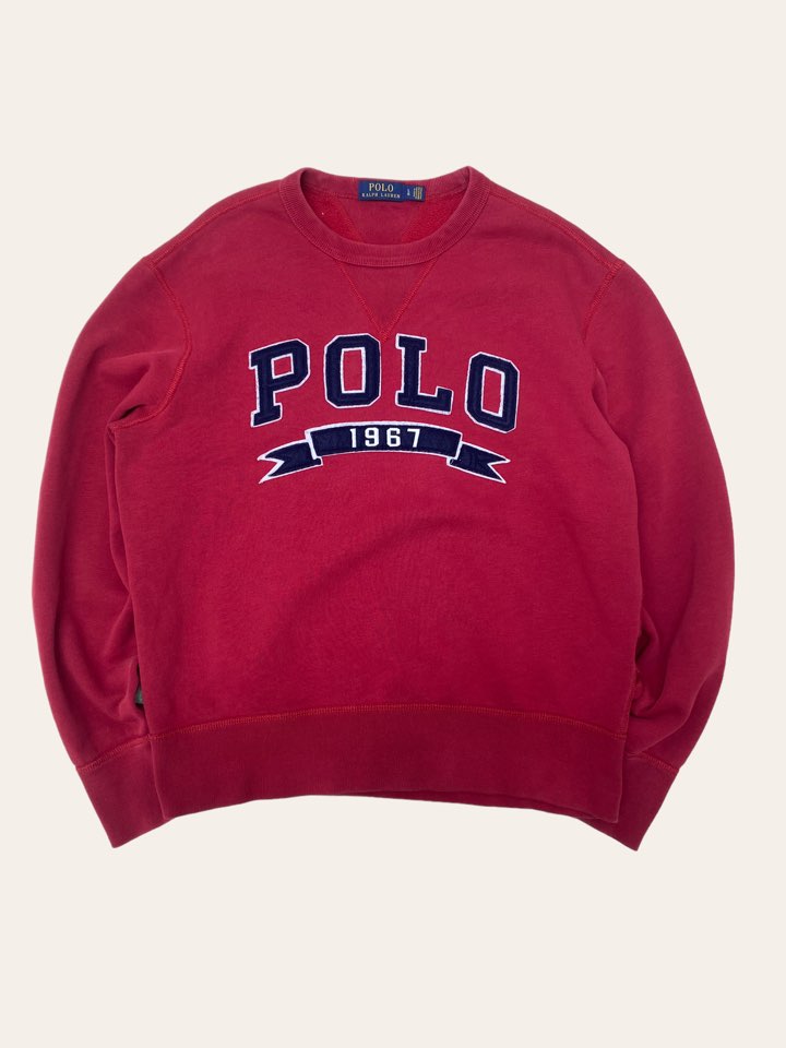 Polo ralph lauren red spell out sweatshirt L