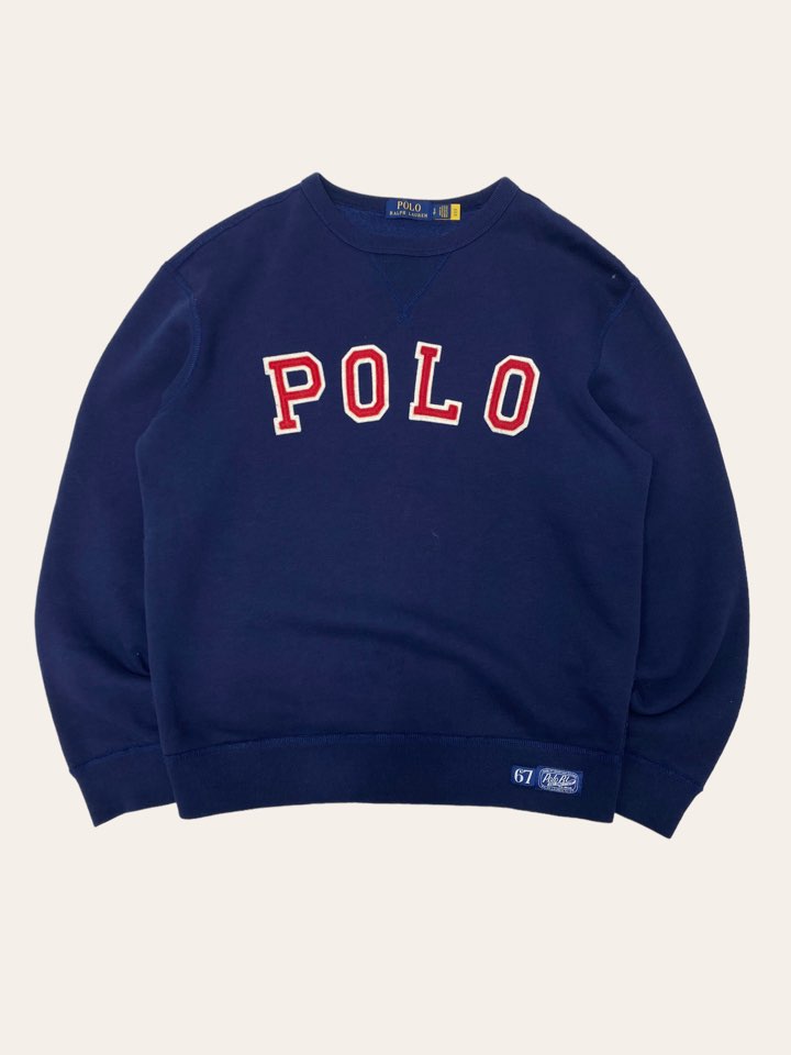Polo ralph lauren navy spell out sweatshirt S