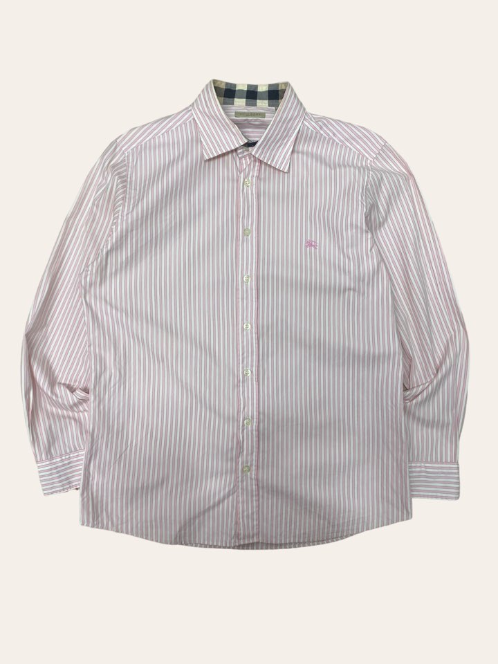 Burberry brit pink stripe shirt XL