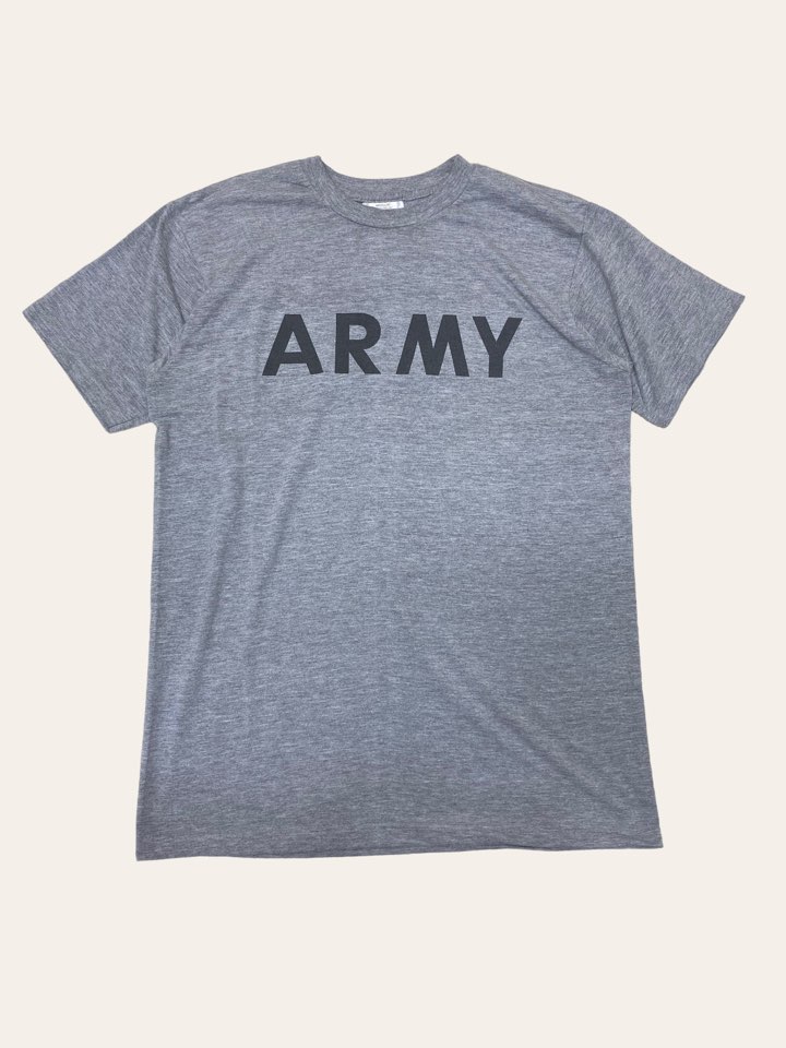 Military gray army logo T-shirt M