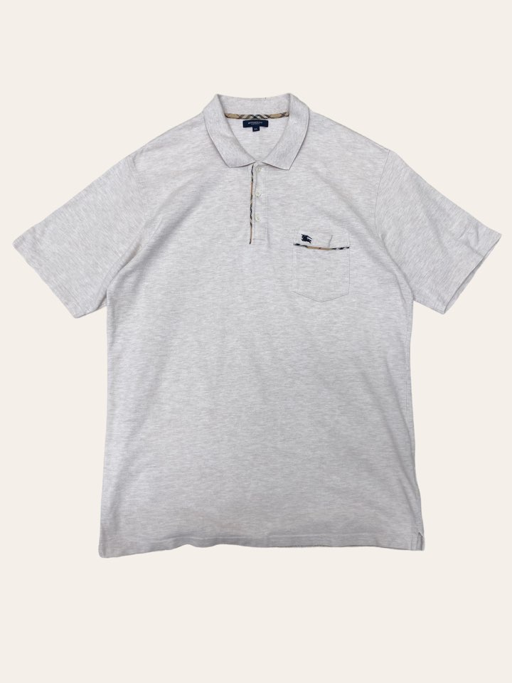 Burberry beige pocket PK-shirt XL