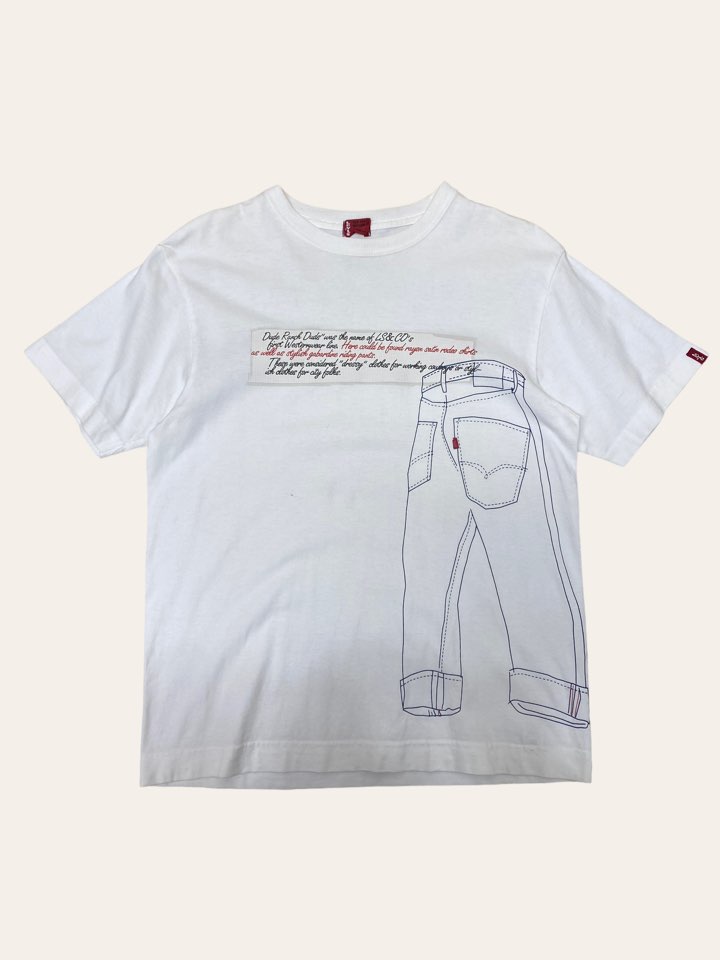 (여성용)Levis red tab white printing T-shirt M