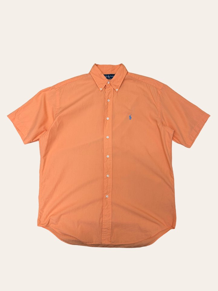 (From USA)Polo ralph lauren orange short sleeve shirt M