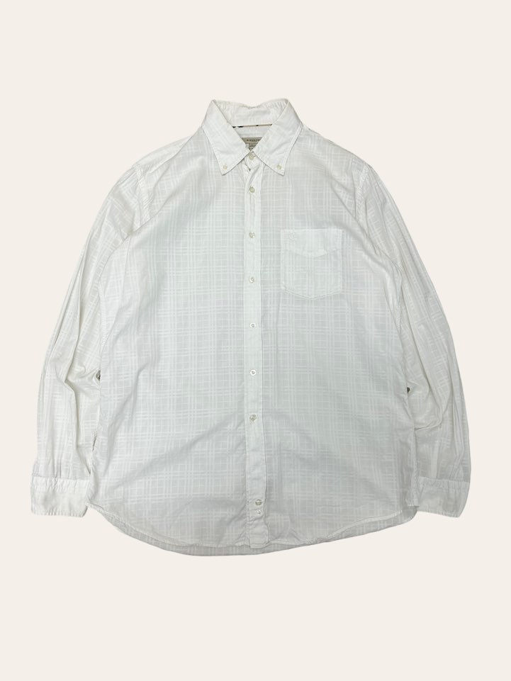 Burberry white nova check shirt XL