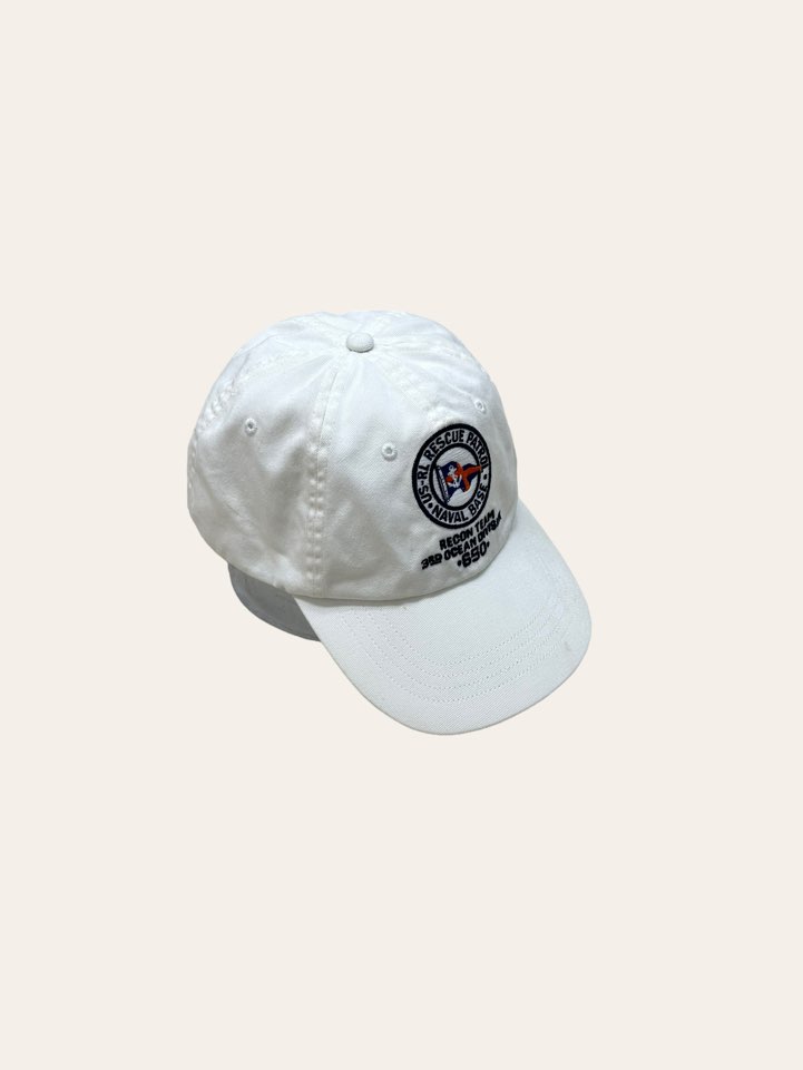 Polo ralph lauren white patched cap