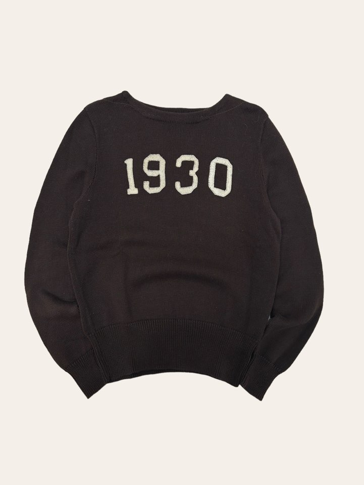 Rugby by ralph lauren brown 1930 patched sweater M