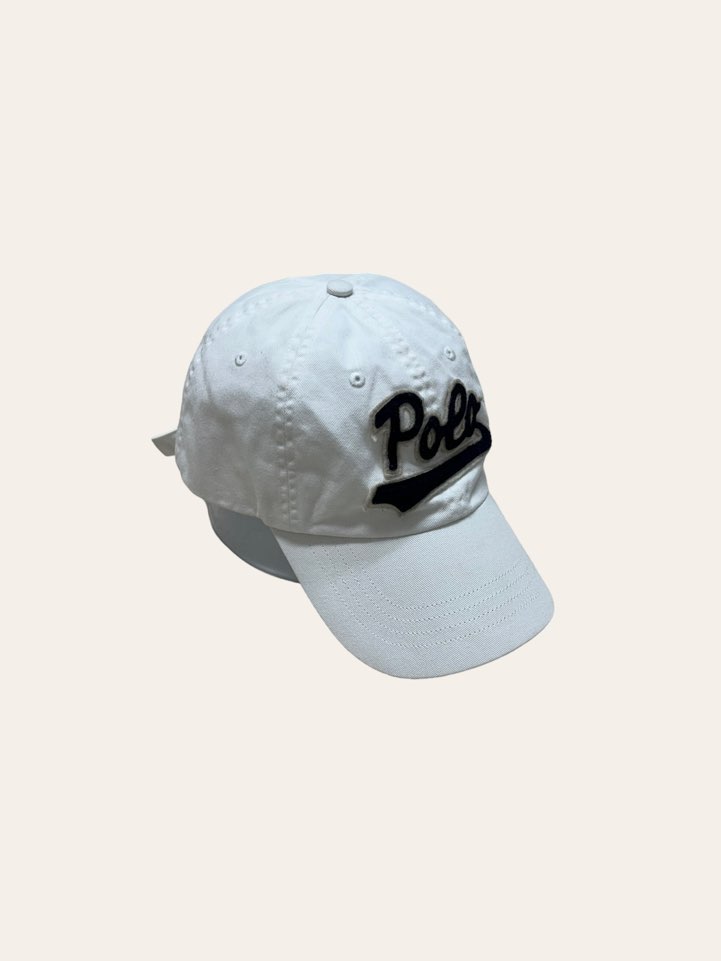 Polo ralph lauren white logo cap