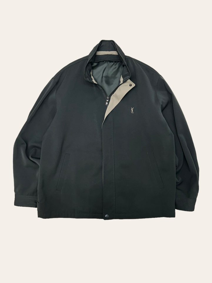 YSL deep khaki color polyester blouson jacket 105