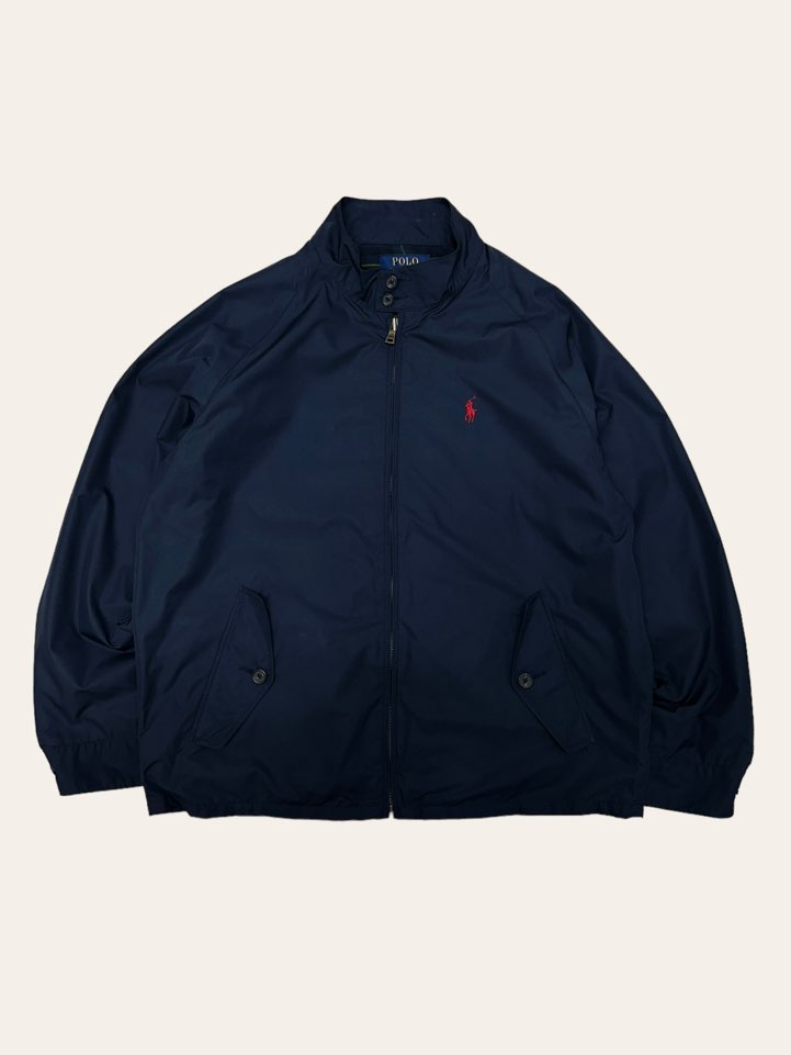 Polo ralph lauren navy polyester baracuta jacket L