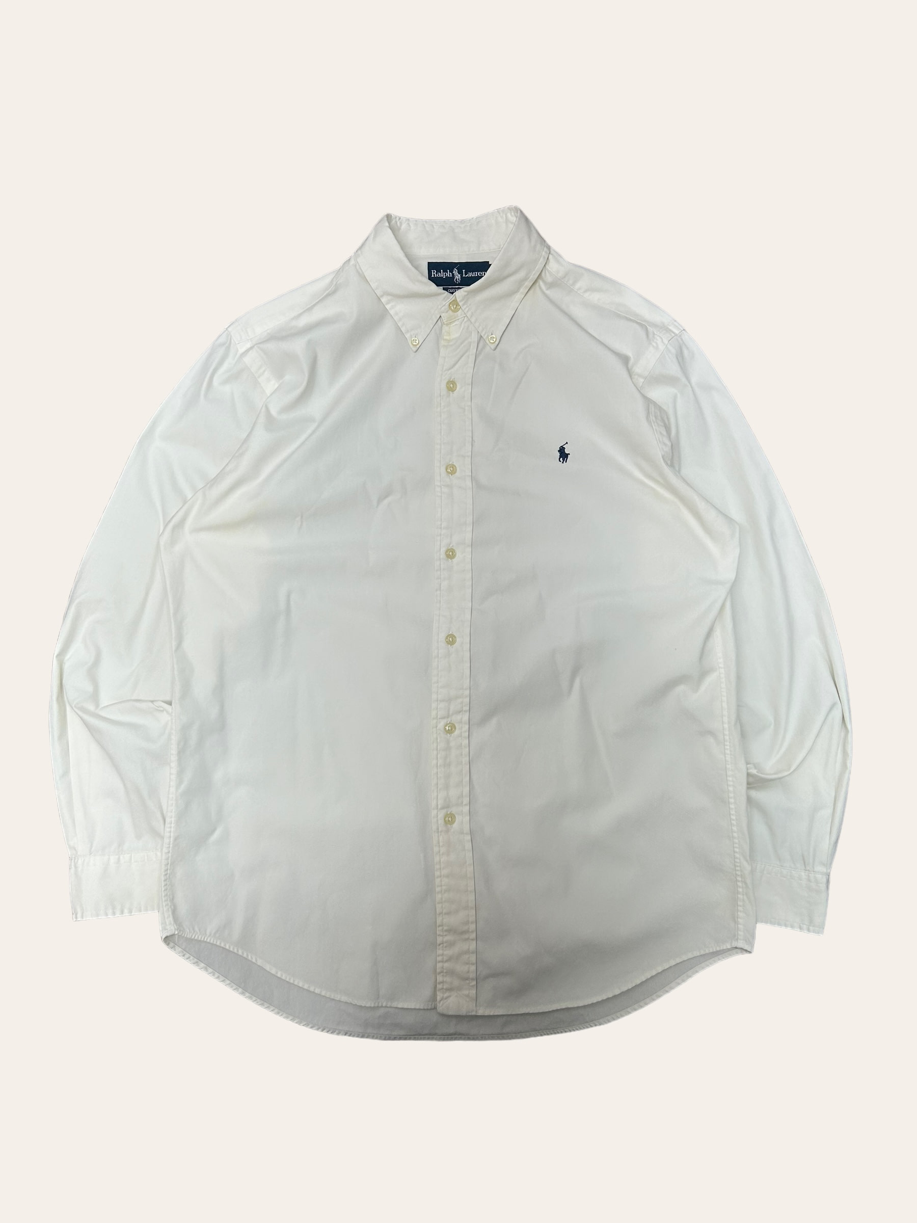 Polo ralph lauren white solid shirt 43