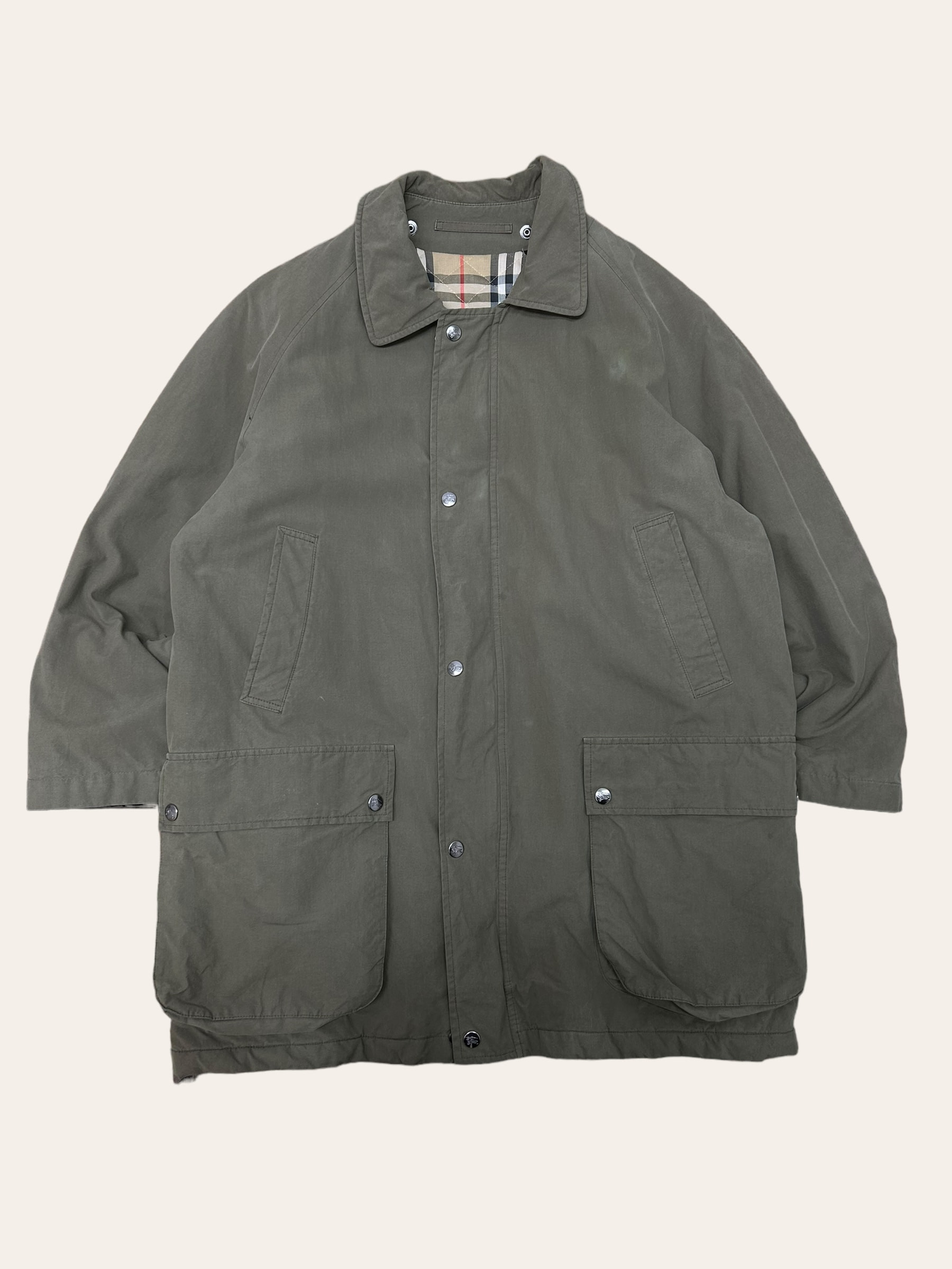 Burberry khaki color safari jacket M