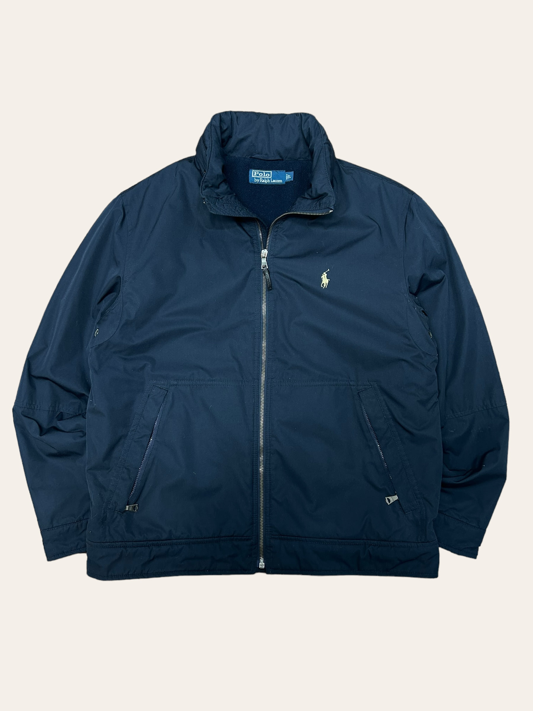 Polo ralph lauren navy polyester blouson jacket L