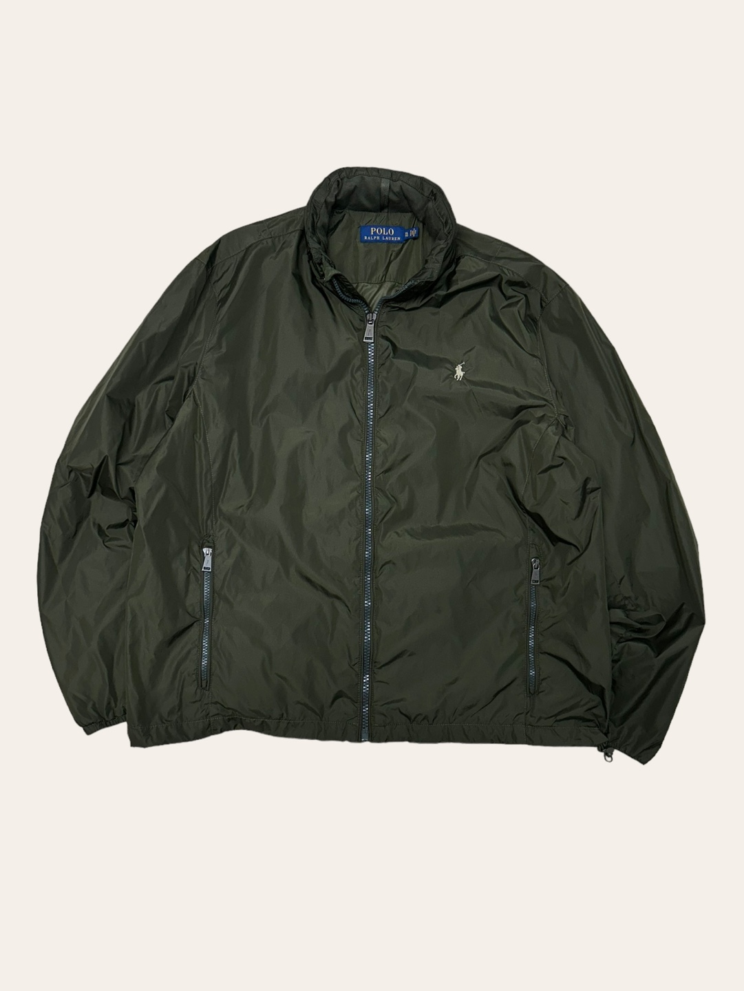 Polo ralph lauren olive green nylon windbreaker jacket XL