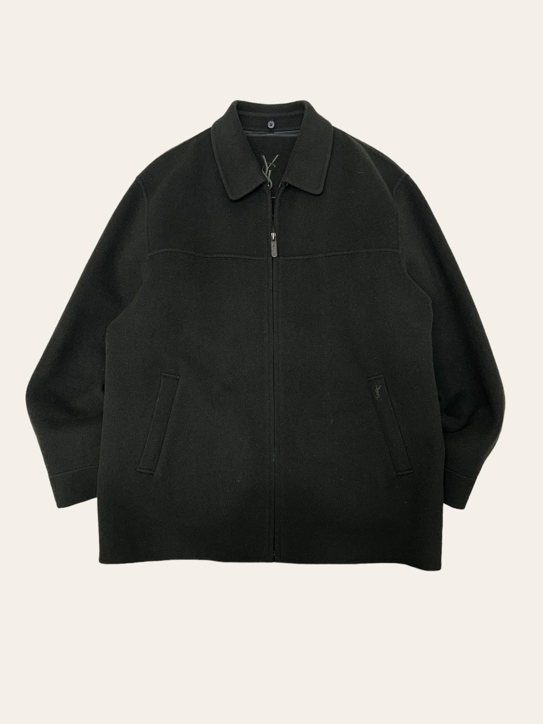 YSL khaki color wool blouson jacket 100