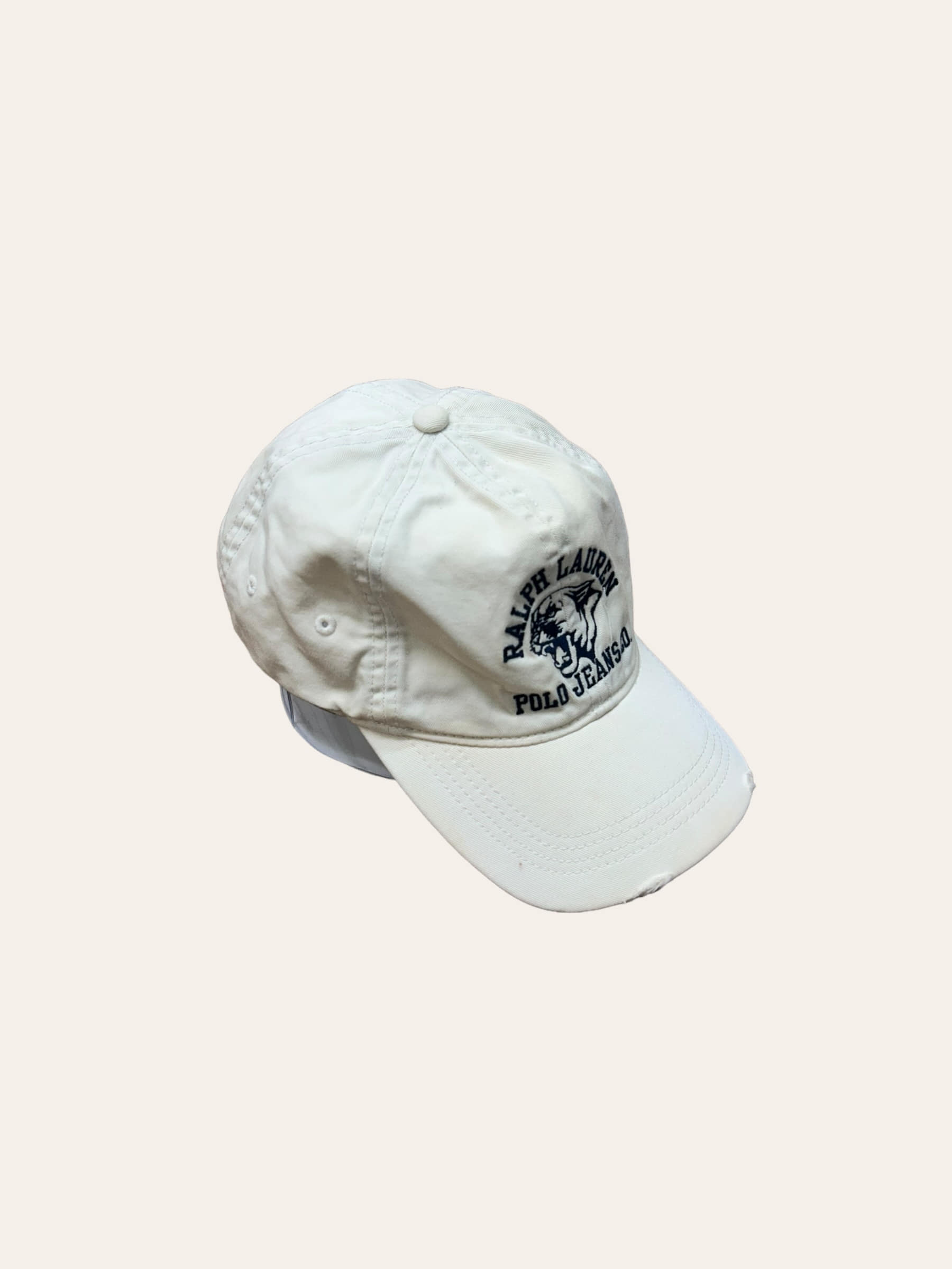 Polo jeans company beige embroidered cap