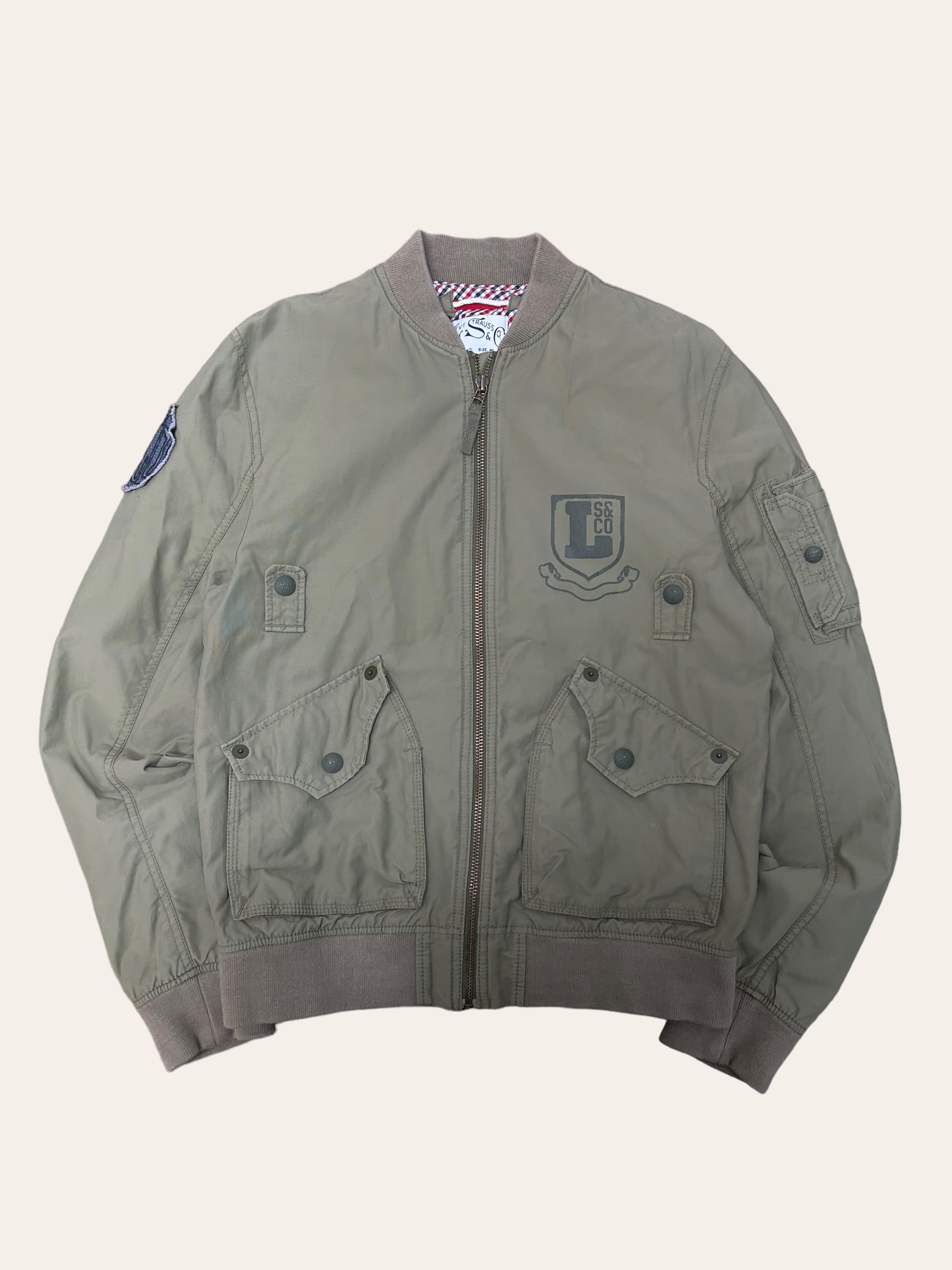 Levis khaki color MA-1 bomber jacket M